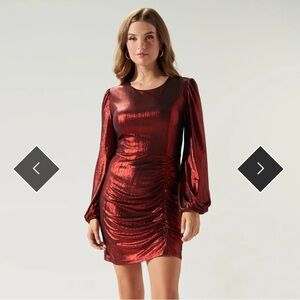 Sugarlips Marilyn red metallic dress